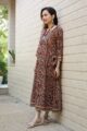 Image for Kusvaa Ws994 Isvara Cotton Kalamkari Dress Side