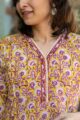 Image for Kusvaa Wsr368 Pratiti Handblock Cotton Short Kurti Closeup