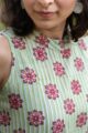 Image for Kusvaa Wsr380 Aahna Handblock Cotton Jumpsuit Closeup