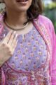 Image for Kusvaa Wsr383 Aamrutha Handblock Kurta Dupatta Set Closeup New