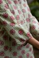 Image for Kusvaa Wsr386 Garima Handblock Kurta Pant Set Closeup 2
