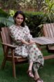 Image for Kusvaa Wsr386 Garima Handblock Kurta Pant Set Sitting