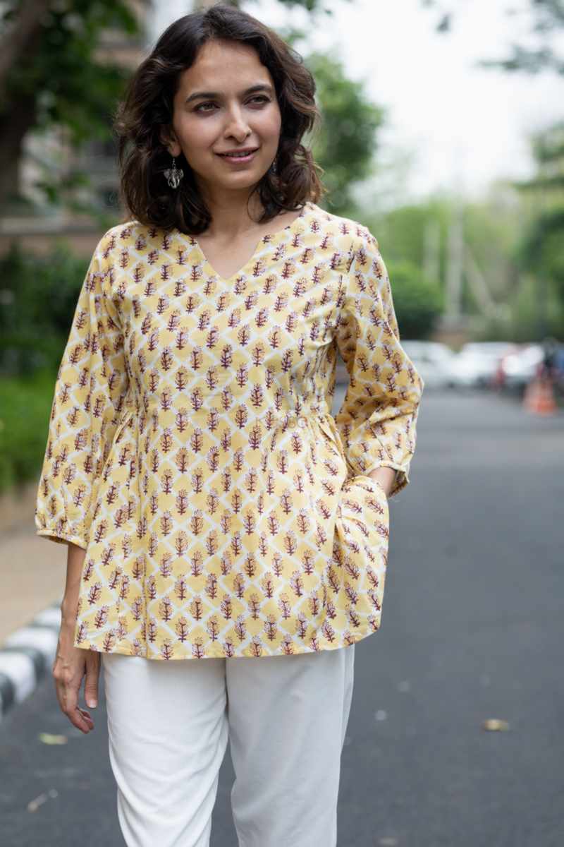Image for Kusvaa Wsr390 Avani Cotton Short Kurti Featured
