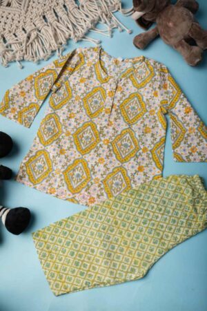 Image for Kusvaa Wsrk101 Bhanavi New Born Kurtapyjama Set Featured