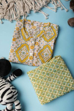 Image for Kusvaa Wsrk101 Bhanavi New Born Kurtapyjama Set Front