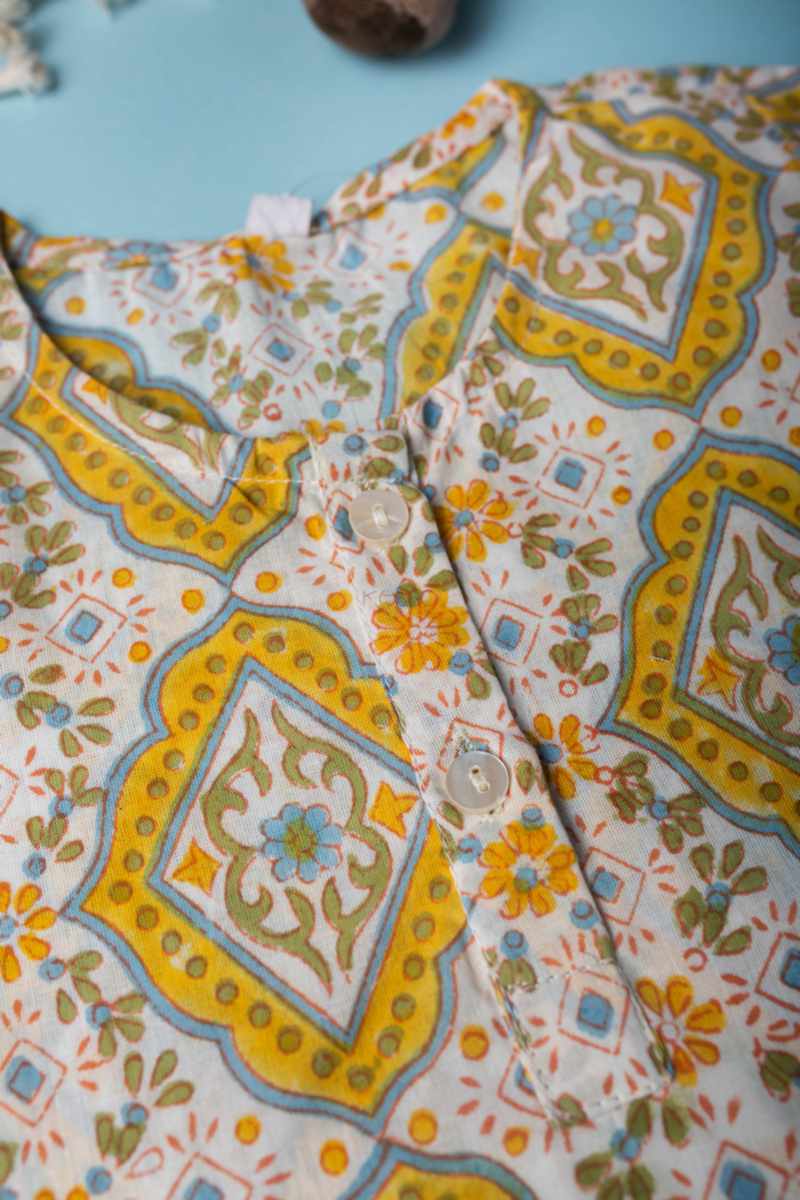 Image for Kusvaa Wsrk101 Bhanavi New Born Kurtapyjama Set Side