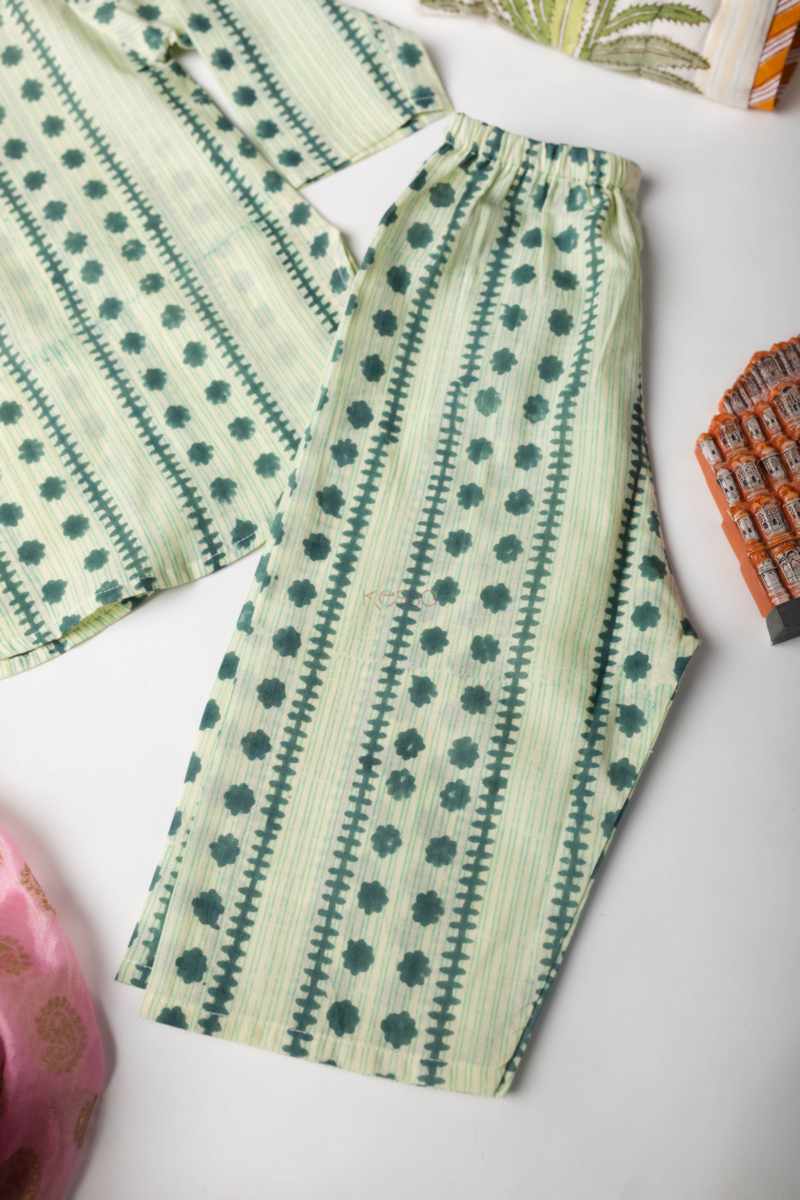 Image for Kusvaa Wsrk86 Tavasya New Born Kurtapyjama Set Side