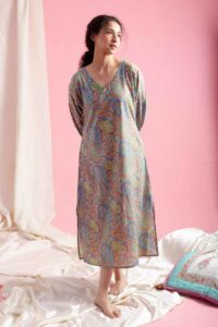 Image for Kusvaa De192 Seema Cotton Jaal Print Kaftan Featured