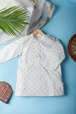 Image for Kusvaa Mbe74 Lokesh Cotton Boy Kurta Front