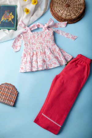 Image for Kusvaa Mbe77 Dyuthi Kid Cotton Top Pant Set Featured