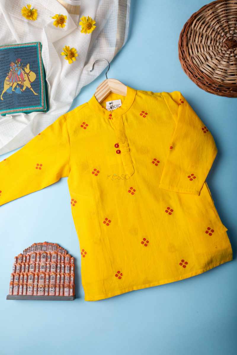 Image for Kusvaa Mbe78 Ujjiti Handloom Boy Kurta Featured