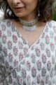 Image for Kusvaa Vcr195 Jeevika Handblock Cotton Kurta Closeup