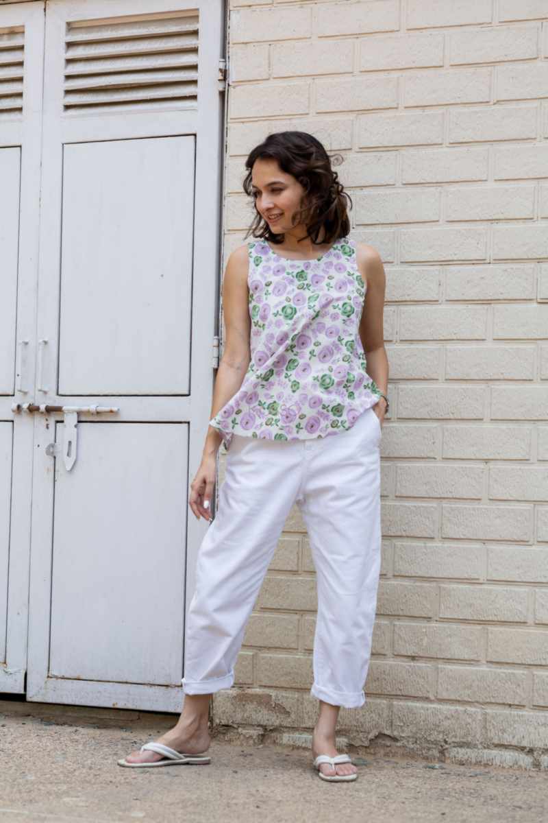 Image for Kusvaa Vcr199 Indu Handblock Short Top Front