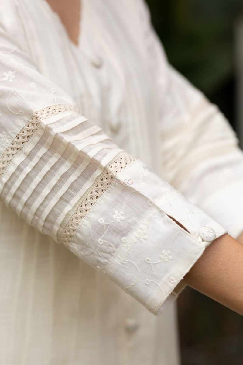 Image for Kusvaa Ws1025 Anna Voile Kurta Pant Set Closeup 2