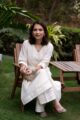 Image for Kusvaa Ws1025 Anna Voile Kurta Pant Set Sitting