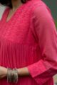 Image for Kusvaa Ws1027 Aaratrika Schiffli A Line Dress Closeup