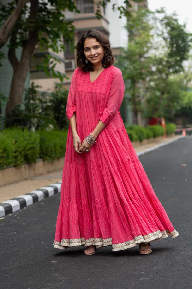 Image for Kusvaa Ws1027 Aaratrika Schiffli A Line Dress Featured