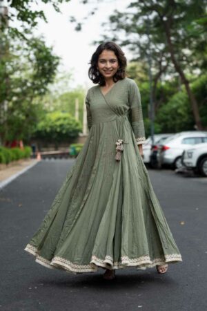 Image for Kusvaa Ws1030 Aarya Schiffli A Line Dress Featured