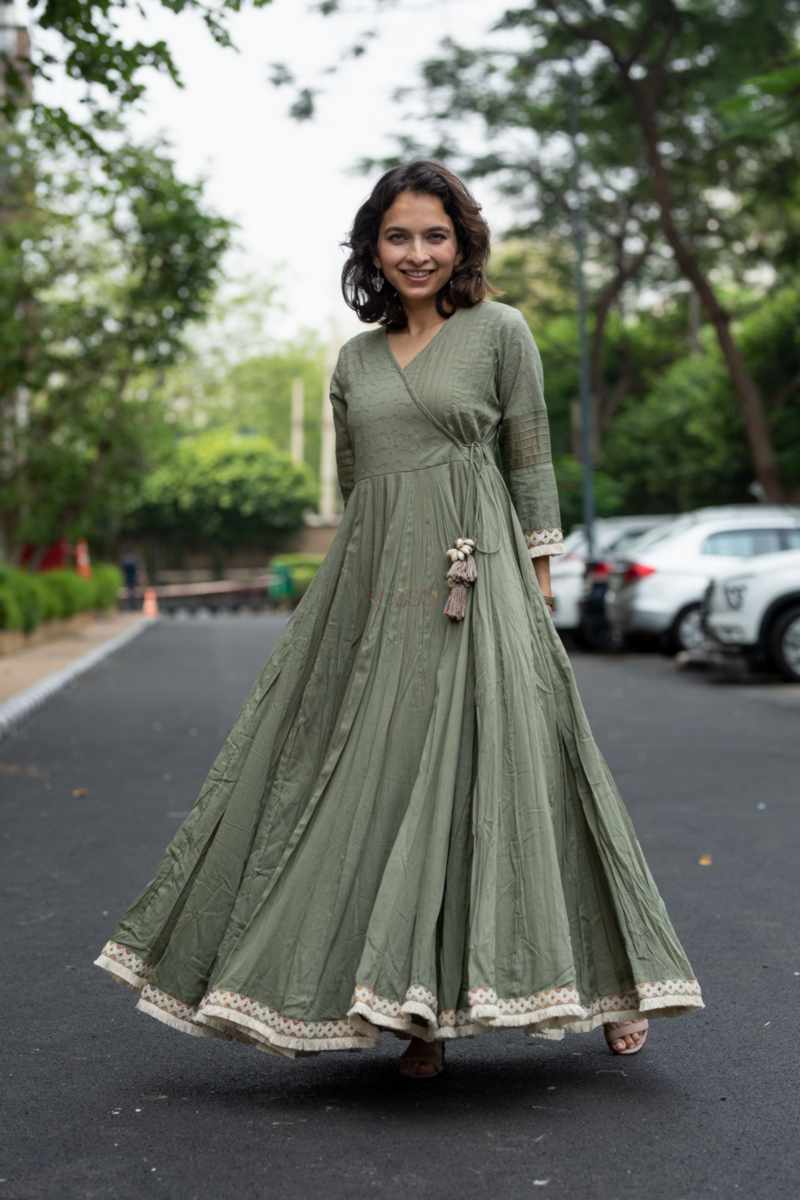 Image for Kusvaa Ws1030 Aarya Schiffli A Line Dress Featured