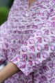 Image for Kusvaa Wsr394 Sital Cotton Handblock Dress Closeup 2