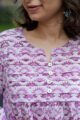 Image for Kusvaa Wsr394 Sital Cotton Handblock Dress Closeup