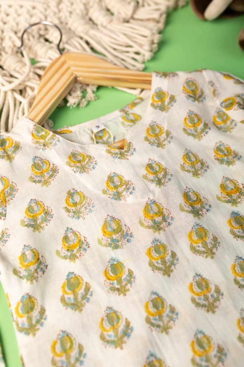 Image for Kusvaa Wsrk66 Naman New Born Kurtapyjama Set Closeup