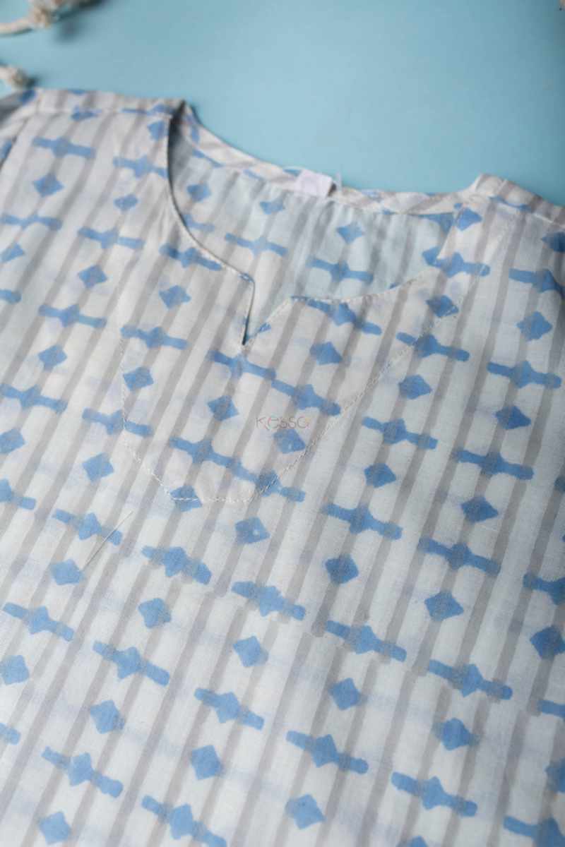 Image for Kusvaa Wsrk98 Jaitra New Born Kurtapyjama Set Closeup 2