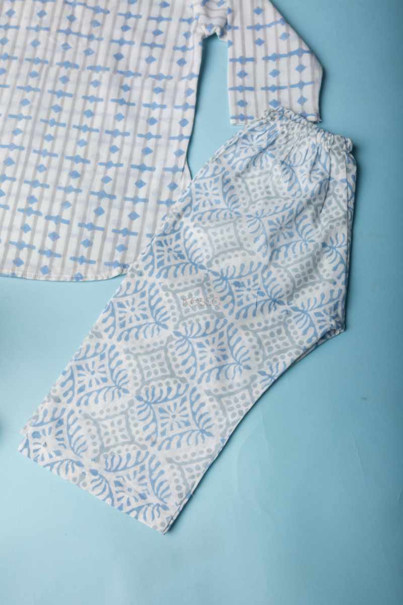 Image for Kusvaa Wsrk98 Jaitra New Born Kurtapyjama Set Closeup