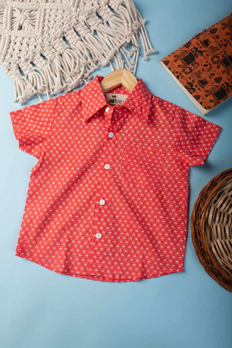 Image for Kusvaa Aj79 Ritik Cotton Boy Half Sleeves Shirt Featured