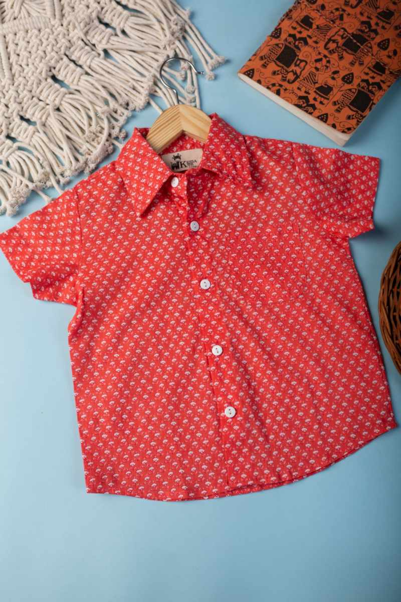 Image for Kusvaa Aj79 Ritik Cotton Boy Half Sleeves Shirt Side
