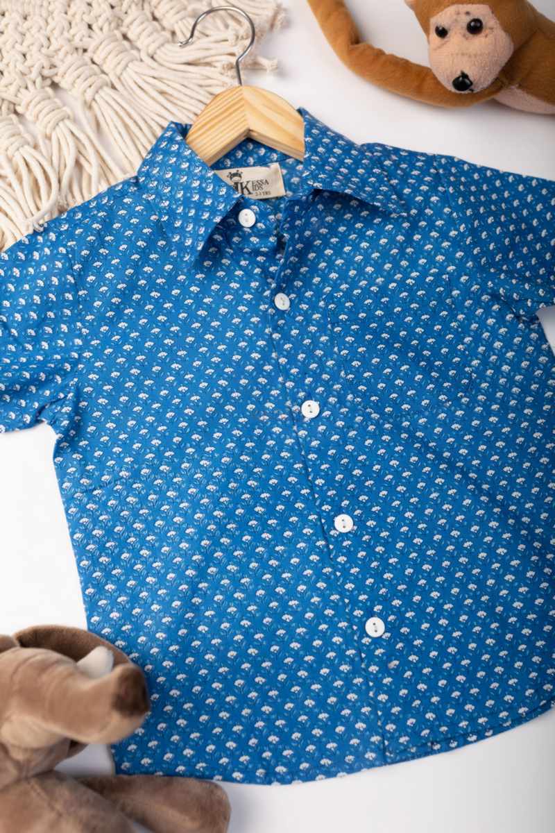 Image for Kusvaa Aj80 Mannan Cotton Boy Half Sleeves Shirt Side