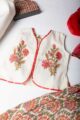 Image for Kusvaa Aj81 Astrid Girl Cotton Skirt With Top And Dupatta Set Closeup