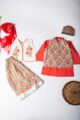 Image for Kusvaa Aj81 Astrid Girl Cotton Skirt With Top And Dupatta Set Front