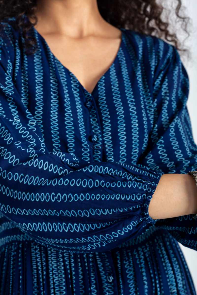 Image for Kusvaa Avdaf230 Trusha Muslin A Line Dress Closeup