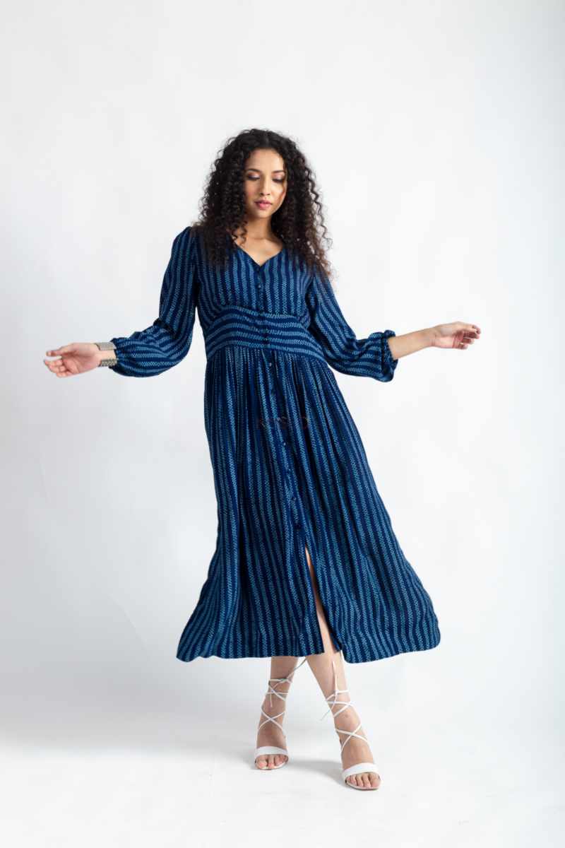 Image for Kusvaa Avdaf230 Trusha Muslin A Line Dress Front