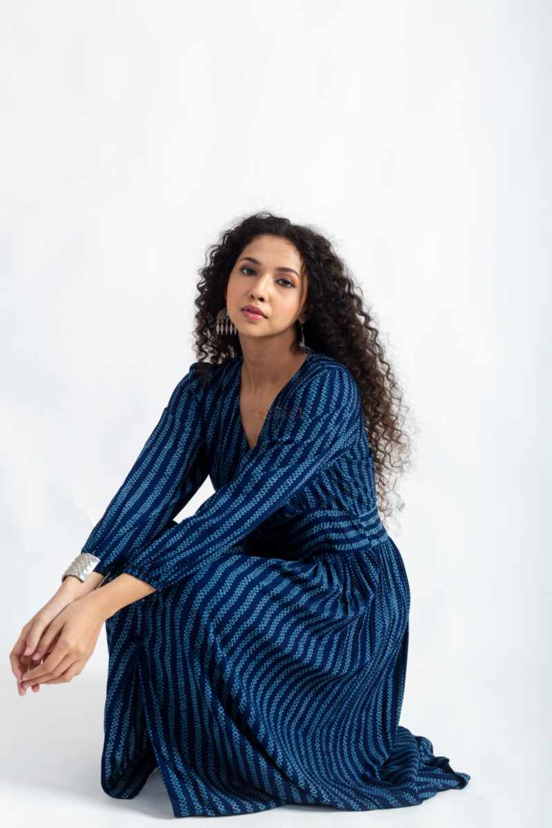 Image for Kusvaa Avdaf230 Trusha Muslin A Line Dress Sitting