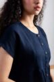 Image for Kusvaa Avdaf231 Sukriti Linen Short Top Closeup 2