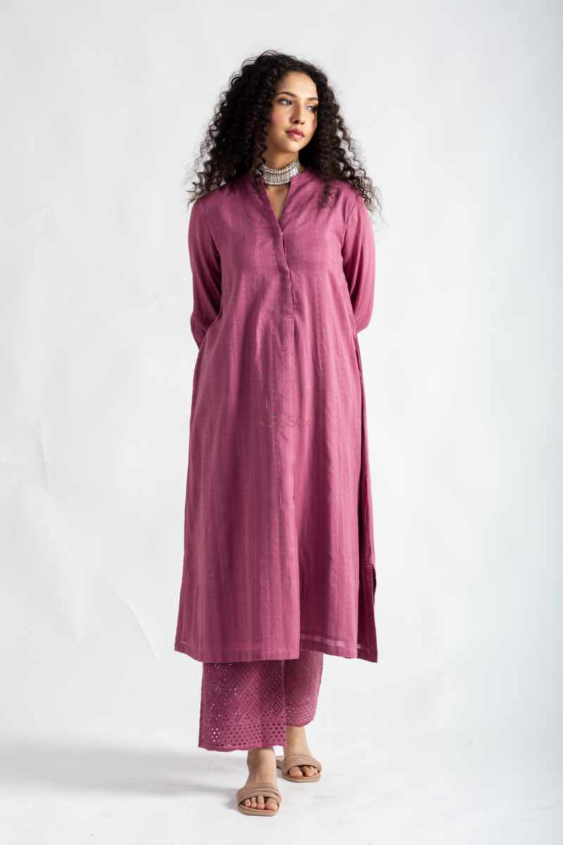 Image for Kusvaa Avdaf235 Vasudha Cotton Kurta Pant Set Featured