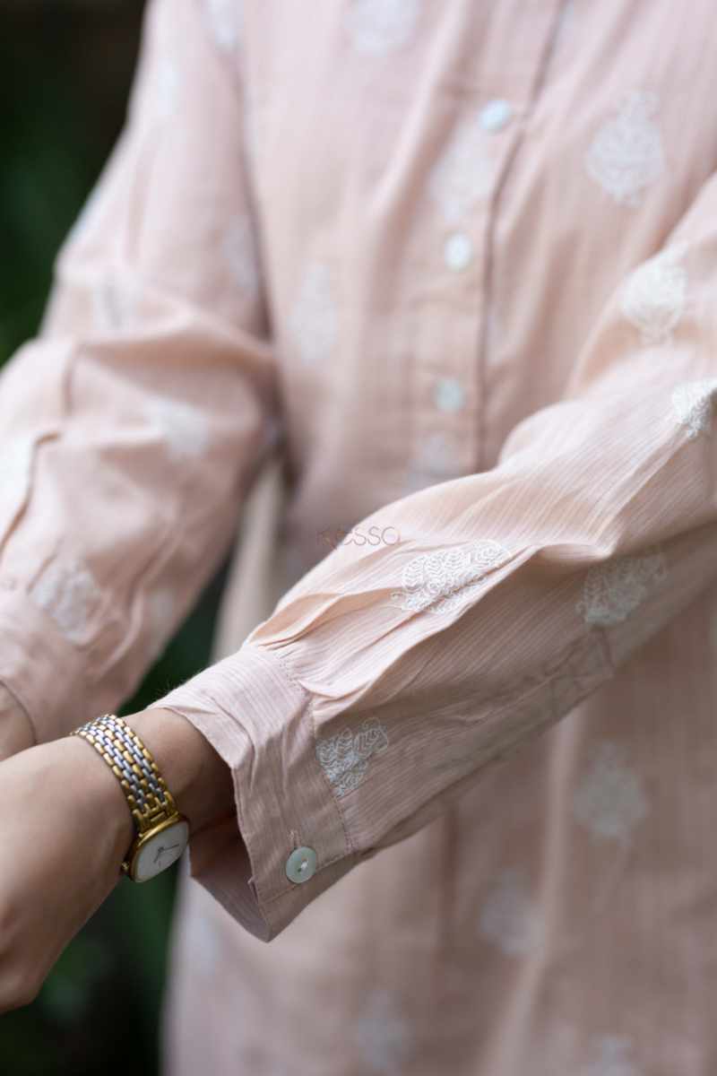 Image for Kusvaa Avdaf240 Hansa Cotton Straight Fit Kurta Closeup 2 New