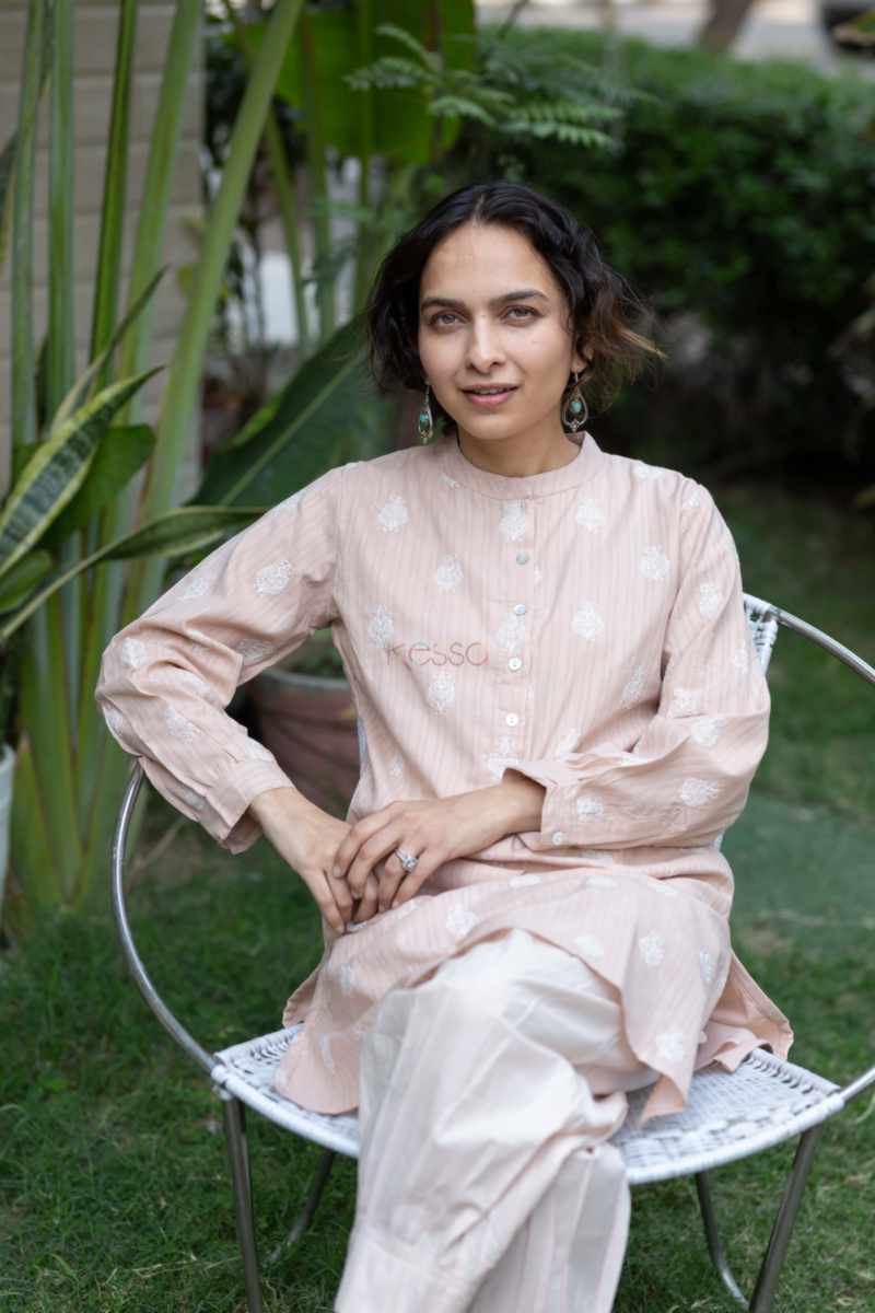 Image for Kusvaa Avdaf240 Hansa Cotton Straight Fit Kurta Sitting New