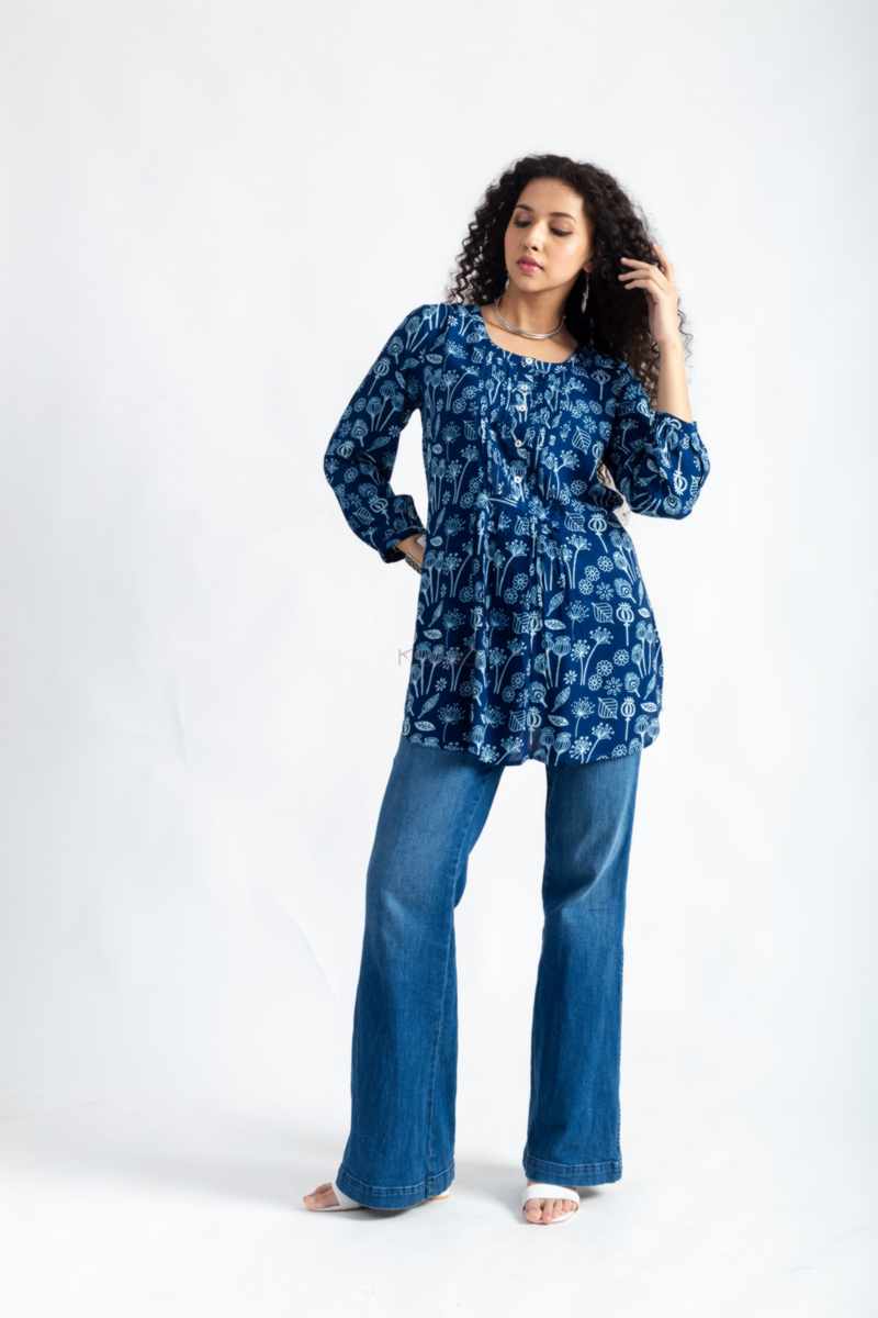 Image for Kusvaa Avdaf245 Anandamayi Muslin Short Top Front