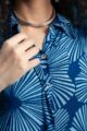 Image for Kusvaa Avdaf250 Anwesha Muslin Handblock A Line Kurta Closeup