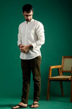 Image for Kusvaa Awk64 Ansu Handblock Men Full Sleeves Shirt Front