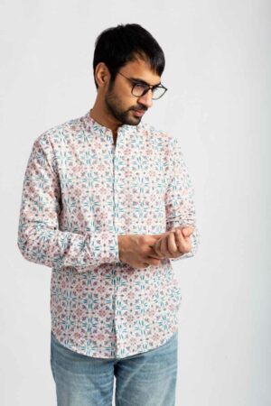 Image for Kusvaa Awk65 Ekaveer Handblock Men Full Sleeves Shirt Featured