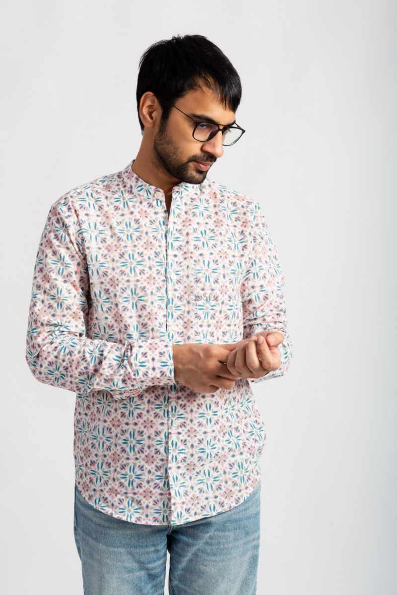 Image for Kusvaa Awk65 Ekaveer Handblock Men Full Sleeves Shirt Featured