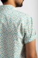 Image for Kusvaa Awk66 Sarvin Handblock Men Half Sleeves Shirt Closeup 2
