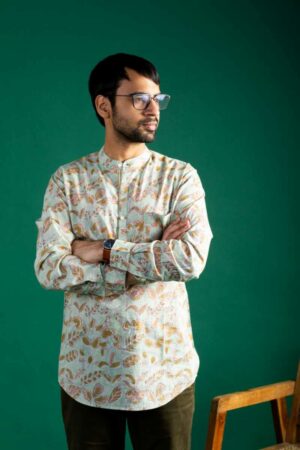 Image for Kusvaa Bpr34 Ashish Handblock Men Full Sleeves Shirt Featured