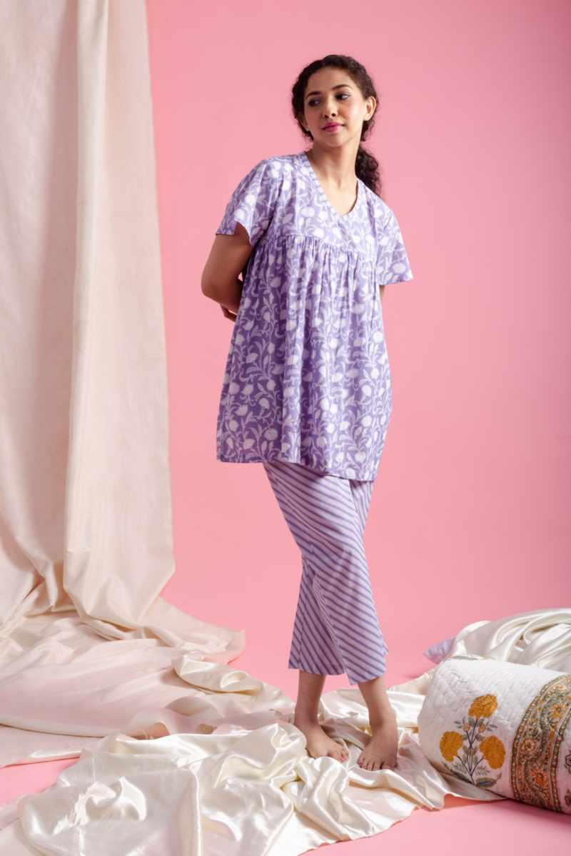 Image for Kusvaa De188 Bhavya Cotton Loungewear Set Side
