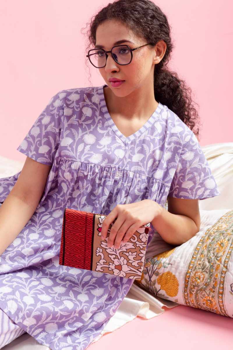 Image for Kusvaa De188 Bhavya Cotton Loungewear Set Sitting