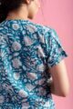 Image for Kusvaa De193 Rihya Cotton Short Nightie Closeup 2